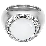  Esprit ESRG91707A Damen Ring Silber ballroom white mit Zirkonia u. Glasstein weiß Größe 50 (16,0 mm)