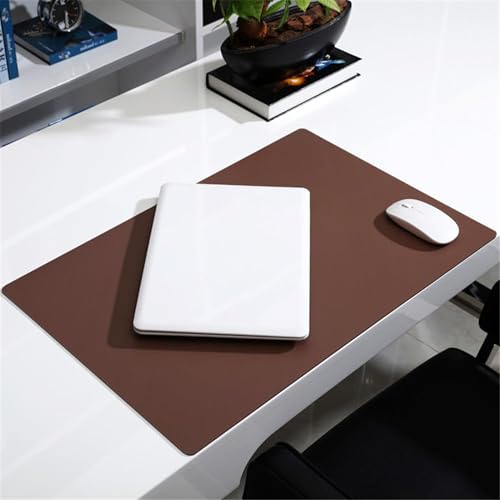 Tapis de souris XXL LL-COEUR protège-bureau brun chic pour le télétravail