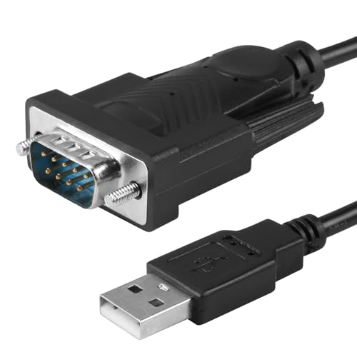 Cable Adaptador USB a Serie RS-232, BENFEI Conector Macho DB9, Chipset Prolific, Compatible con Windows 10/8.1/8/7 y Mac OS X 10.6 en Adelante, Conexión Estable y Fiable, 0.8 Metros