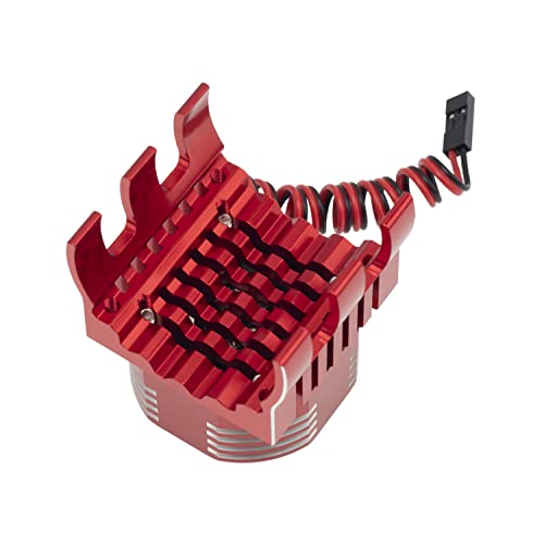 Rc Motor Heatsink With 21000 Rpm Cooling Fan, Aluminum Motor Radiator With Rgb Brushless Engine Motor Heat Sink For Traxxas 1/8 1/10 Car Truck Buggy Scx10, Tamiya Arrma Axial Rc Car 4274 4268 Motor #TOP4