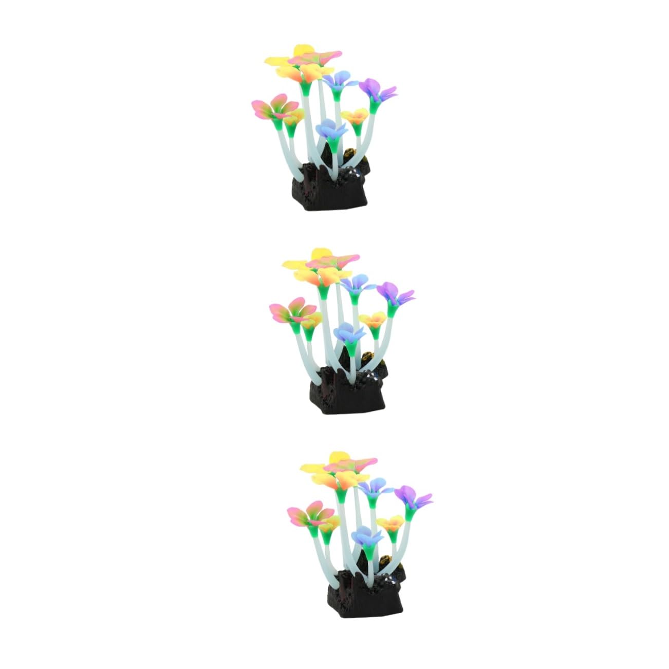 Angoily 3 Piezas decoración de Plantas Accesorios para peceras Betta decoración Vegetal Ornamento decoración del Acuario Planta de Agua de Acuario Falso Decoraciones Tanque de