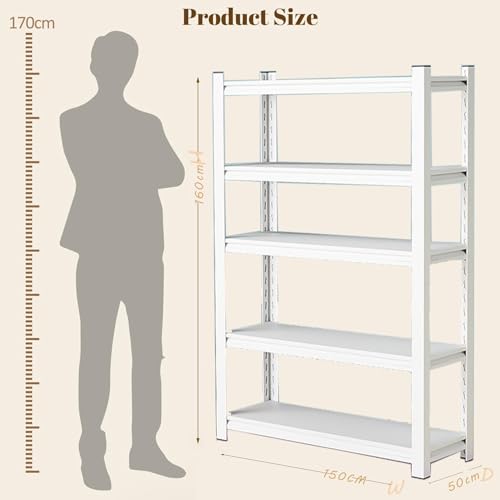 Étagère réglable en métal compacte à niveaux modulables Nizat - 4