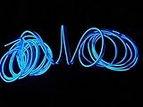 ❥3FT flexibler EL-Draht: Neonseillicht ist etwa 1m lang; Drahtdurchmesser: 2.3 mm; Nähkante: 5 mm, Neon Electroluminescent (EL) -Draht, flexibel und wasserbeständig, einfach zu installieren, kann in jede Form gebogen und in jede Länge geschnitten werden. Sie müssen jedoch das neue Ende verschließen.