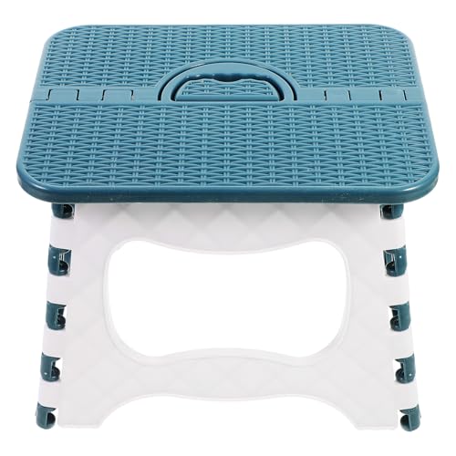 Genérico Taburete Plegable Pequeño Portátil de Plástico Nordic Blue, 1 Unidad, Multifuncional para Pesca, Camping, Jardín y Uso Doméstico, Ligero y Resistente para Adultos