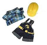 Construction Worker with Hard Hat Teddy Bear Clothes Fits Most 14'-18' Build-a-bear and Make Your...