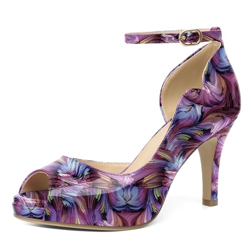 Image of AUMOTED High Heels Pumps Platforms Shoes for Party Daily 3.4 inch Dressy Pumps