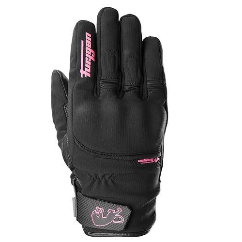 Furygan Jet Lady All Seasons D3O EVO - Guantes de Moto para Mujer - Palma 100% Cuero - Táctil - Confort - Transpirable y Ligero