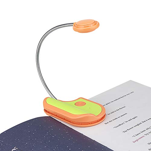 Image of Amber Clip-On Light for Bedtime Reading, 2 Modes, Blue Light Blocking, Bookmark Light - Orange