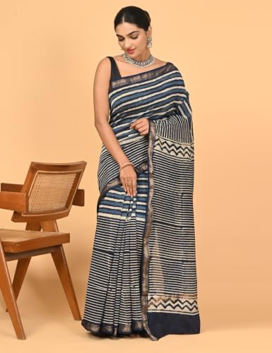 Ushvii maheshwari cotton silk saree – image 3