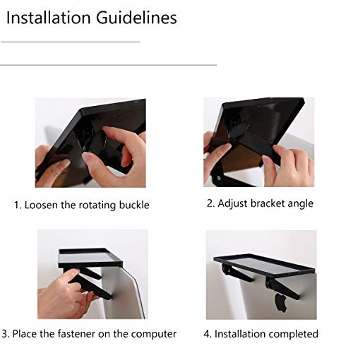 Keanboll 11.5 Inch Adjustable Screen Top Shelf Organizer For Tv Computer Monitor Flat Screen, Tv Mount Top Shelf Used To Place Soundbar Cable Box Speakers Apple Tv Play-Station Camera Frames Remote thumb #5