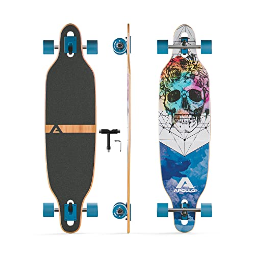 APOLLO Longboard Skateboard - Premium Long Boards for Adults, Teens and Kids. Cruiser Longboard Skateboards. Drop Through Longboards Made of Maple. Long Board Skateboard
