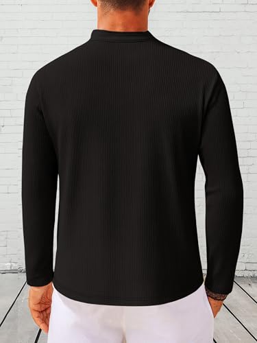 Image of Noble Monk Relax Fit |Textured| Lycra | Polo Neck T-Shirt