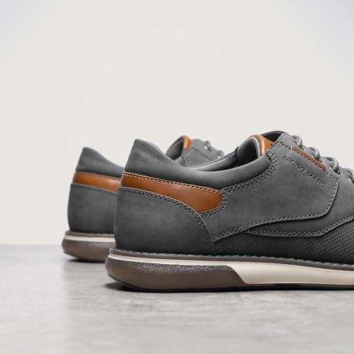 Bruno Marc Men's Casual Dress Oxfords Shoes Business Formal Derby Sneakers,Size 10.5,Grey-Waxy,SBOX2336M