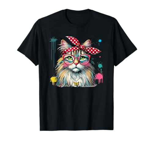Paint Art Norwegian Forest Cat Wegies Painter Artist Camiseta