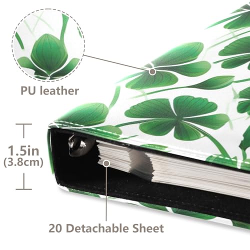 Álbum de fotos DIY con cubierta de cuero sintético verde shamrock para familia, autoadhesivo, 8x10 pulgadas, 40 páginas, libro de fotos con anillas para parejas, aniversario, boda y viajes miniatura 4