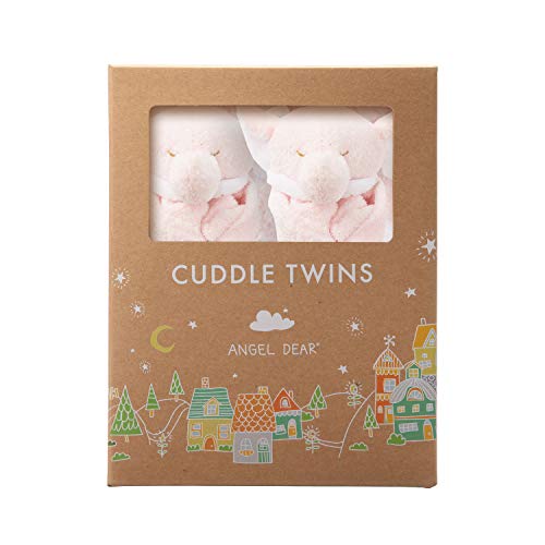 Angel Dear - Pink Elephant, Cuddle Twins Blankie Set