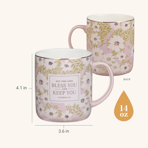 Image of Christian Art Gifts Bless You and Keep You Ceramic Coffee Mug for Women
