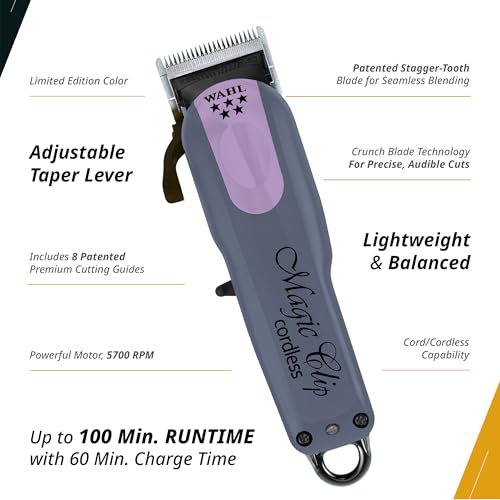 image for Wahl Professional 5 Star Magic Clip Cordless Clipper Stagger Tooth Bla