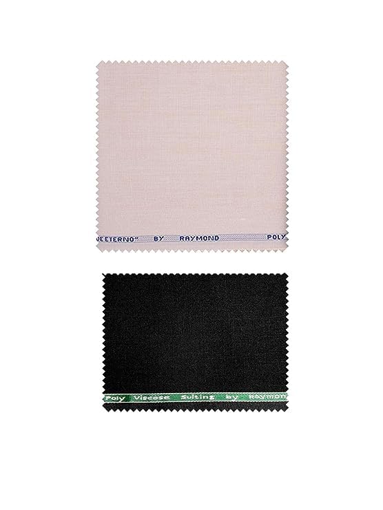 raymond Trouser- Shirt Fabric Combo Box (Multicolour, Unstitched, All Weather Fabric) (BLACK PANT+BEIGE SHIRT)-picture-47