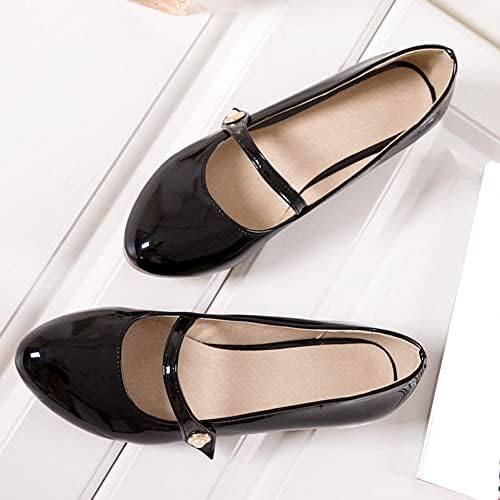 Mocassini Donna Con Tacco Medio 3cm - Punta Rotonda, Senza Lacci, Comodi Per Tutto Il Giorno - Foto 5