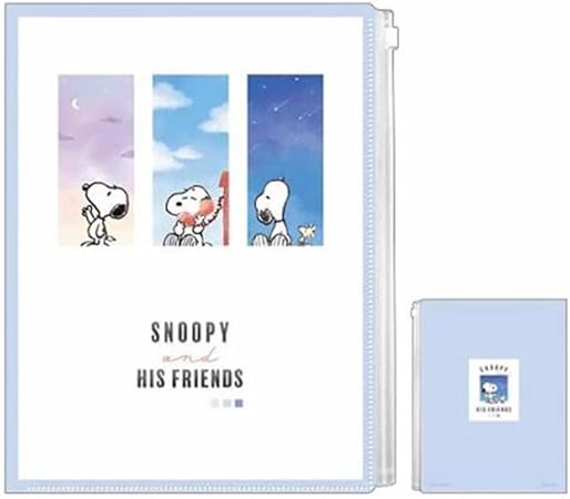 Amazon Co Jp スヌーピー 6ポケット ジップファスナー付 クリアファイル 空 ピーナッツ 文房具 オフィス用品