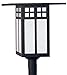 Arroyo Craftsman GP-18CS-BZ Glasgow Collection 1-Light Post Mount, Bronze Finish with Clear Seedy Glass
