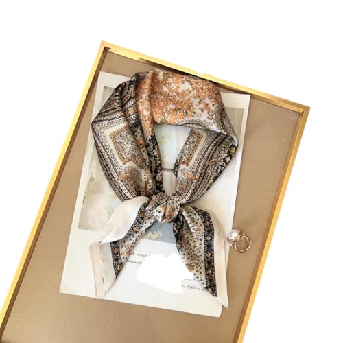 Image of Printed Poly Silken feel Scarf Stole for Women | Stylish, Soft, & Lightweight | Satin Feel Neck Scarf, Hair Scarf, Head Scarf for Women