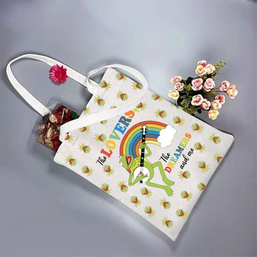 Tote Bag Frog Rainbow Lovers Dreamers Singing miniatura 6