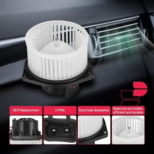 Image of BDFHYK AC Heater Blower Motor Fan 700090 Compatible with Rendezvous Terraza Uplander Venture Silhouette Aztek Montana Relay,HVAC Blower Motor Assembly 35084 10341214 10424943 15809345
