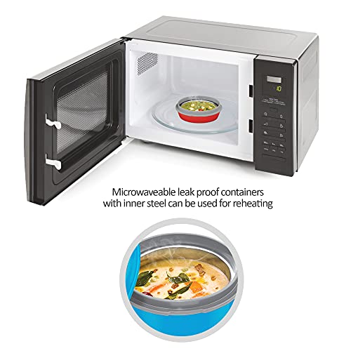 Image of MILTON Microwow Stainless Steel Lunch Container, 200ml, Blue