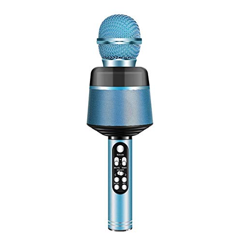 Welltobuy Bluetooth Microphone Q008 Wireless Microphone With Flashing Lights Portable Handhold Mic Speaker For Mobile Phone Singing Music Apps