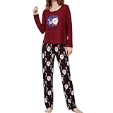 Pyjama 2 pièces doux pour femme à manches longues idéal pour les soirées confortables et des heures de détente dans votre propre maison
