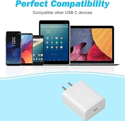 Image of Google 30W Original Type C Fast Charging Power Adapter for Google 9 Pro XL /9 Pro /8 Pro /8 /8a,7 Pro /7 /7A, Pixel 6 Pro /6, Tablet /Chrome Books & Other USB C Devices (FIX138)