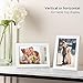 KINLINK 4x6 Picture Frame White Set of 4, Wooden Photo Frames with Plexiglass for 4x6 without Mat for Table and Wall Display
