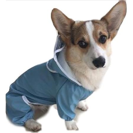 Amazon コーギー レインコート カッパ 中型犬 尻尾なし 散歩 お腹が濡れにくい かわいい サブレベル レインコート ライフジャケット 通販