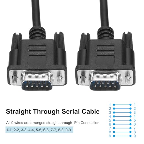 Câble série DB9 RS232 de communication mâle vers mâle pour connecter les serveurs 5m - 4