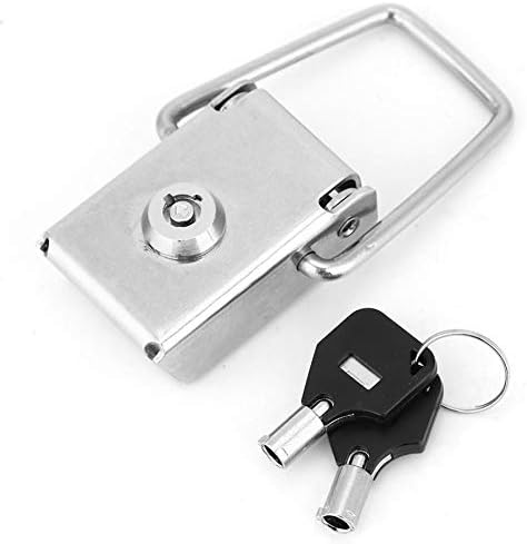 Chinese Antique Box Buckle,Antique Lock Buckle.Stainless Steel Box Hasp Safety Lock Box Case Toggle Latch Catch Buckle Clasp with 2 Keys Furniture Hardware Accessories (Color : 70mm)
