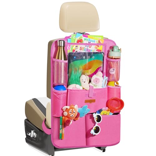 Image of SURDOCA Car Organizers and Storage, Upgraded Car Seat Organizer with 11-inch Touch Screen Tablet Holder, Backseat Car Organizer with 8 Pockets, Car Seat Protector Road Trip Essentials for Kids