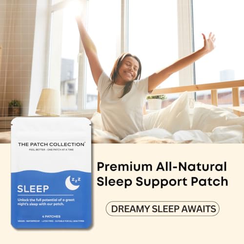 The Patch Collection® - Deep Sleep Aid Patches | Melatonin, Valerian Root, Passion Flower, Magnesium for Nighttime Support | Vegan Friendly Waterproof Patch, Latex Free (Pack of 4) - Image 3