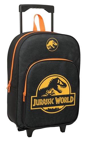 JURASSIC WORLD   Mochila Infantil con Carro Compacto, Ideal para Niños de Diferentes Edades, Cómoda y Versátil, Calidad y Resistencia, 33x43x15 cm