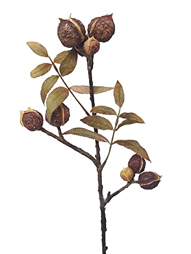 ARTIFICIAL FLOR VARA HOJAS FRUTOS HORN GRANATE