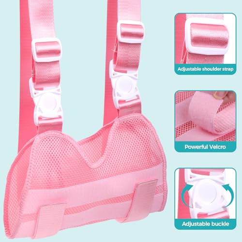 Kids Upper Extremity Sling, Breathable & Comfort Arm Sling Shoulder Immobilizer，Adjustable Arm Sling for Elbow Injury(Pink)