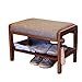 Cambia panchina Sgabello Rimovibile e mutevole Sgabello in Legno Sedile Divano Rest Soggiorno Balcone Corridoio 2 Colori Opzionale 550mm * 330mm * 360mm MUMUJIN (Colore : Marrone)
