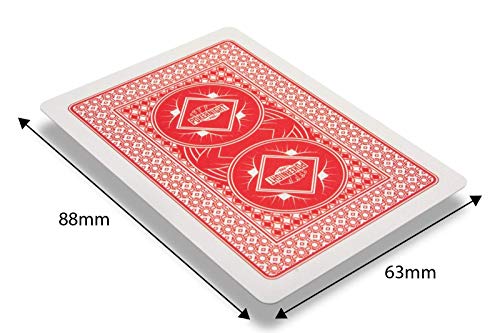 Poker Night Pro – Professionelles, Wasserfestes Texas Hold’em Poker-Kartendeck | 100% Plastik | 54 Karten pro Deck (Rote Rückseiten) | 2 Joker | Jumbo-Index