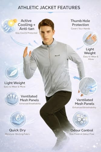 Image of FUNKY MONKEY UV ArmourX UV Protection Sunscreen with Mesh Ventilation Jacket | Anti-Tan Cooling Jacket | Lightweight Quick Dry Summer