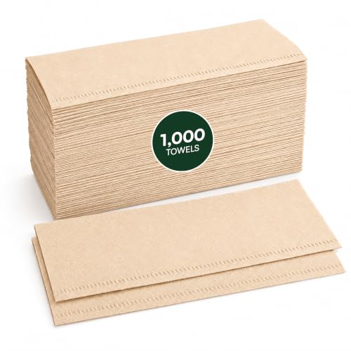 Image of Perfect Stix Kraft Multifold Paper Towels - 1,000 Count (4 Packs of 250) - Natural Brown Folded Hand Towels for Commercial, Office, Restaurant & Restroom Dispensers