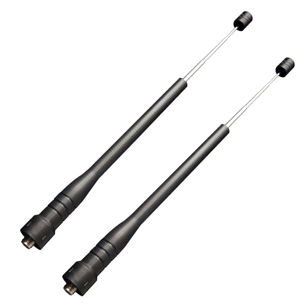 2Pieces 16-Inch Retractable / (144/430Mhz) SMA- Compatible with Baofeng -5r -82 F8hp