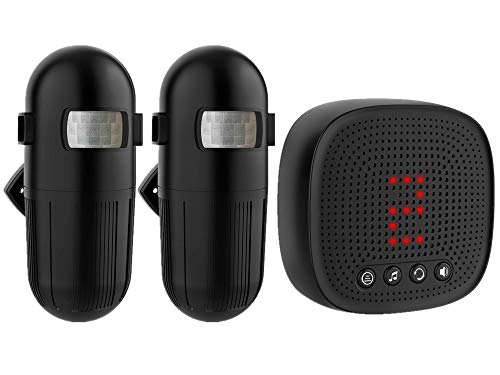 Wireless Driveway Alarm, Motion Detector, 1000FT Long Range, 36 Melodies, Outdoor Motion Sensor Alarm Weather Resistant-Home Security Alert System Monitor & Protect Indoor/Outside Property