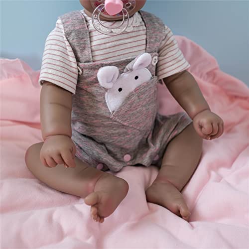 SHHYD Reborn Baby Puppen Mädchen 20 Zoll 50cm Realistisch Weiche Ganzkörper-Silikon Babypuppen Lebensecht Reborn Puppe Mädchen Junge Toddlers Spielzeug Weihnachts Geschenk – Bild 6