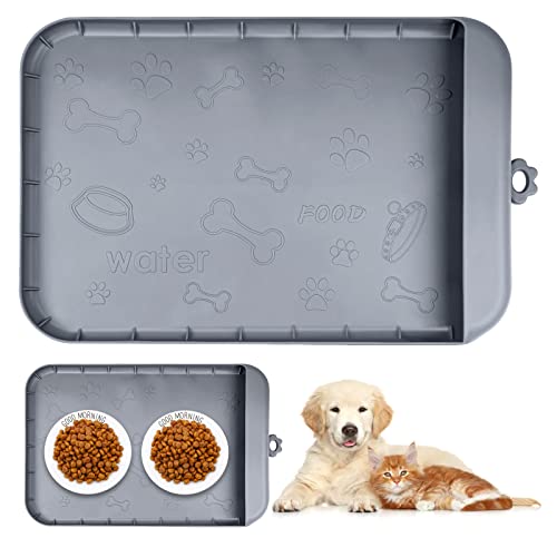 Relaxdays Silikon-Futtermatte Für Hunde & Katzen – Rutschfest, Wasserdicht, 48,5x30 Cm